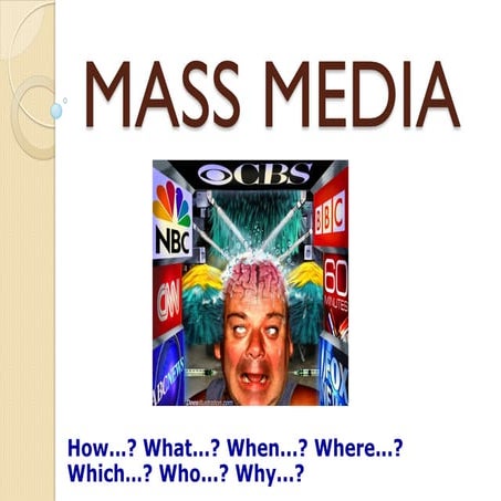 The Mass Media Presentation Pdf