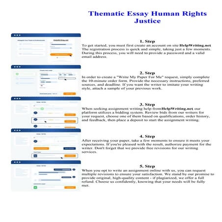 Thematic Essay Human Rights Justice. Online assignment writing service.