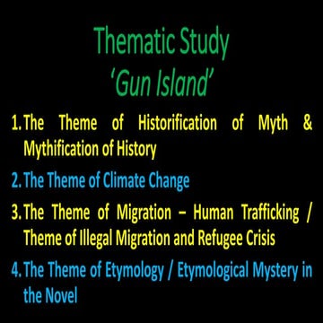 Gun Island | Thematic Study