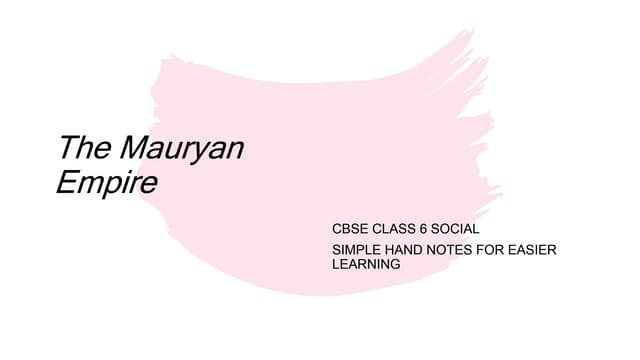 The Mauryan Empire