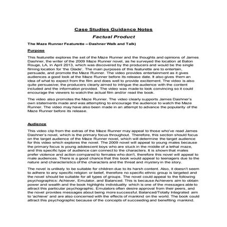 The maze runner (factual product)