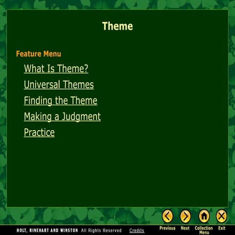 Literature theme building (what is theme) ppt