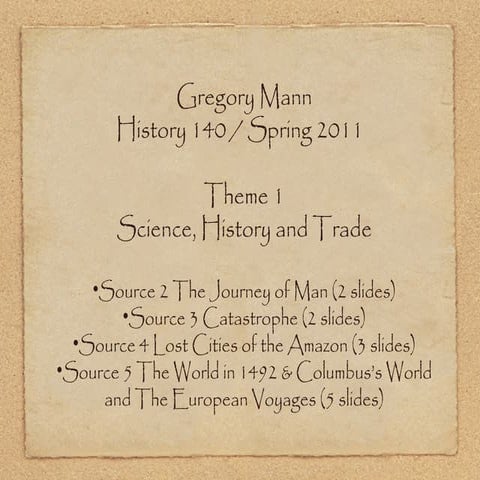 Theme 1 science history & trade powerpoint