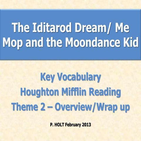 Theme 2   iditarod moondance kid vocabulary flash cards feb2013