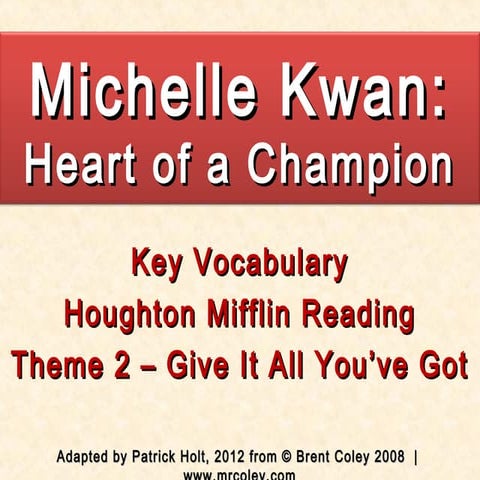 Theme 2   Michelle Kwan vocabulary 2012