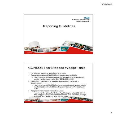 An introduction to the stepped wedge cluster randomised trial | PPTX