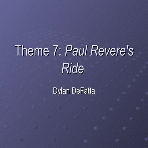 Paul Revere's Ride