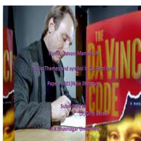 Theme and symbole in the da vinci code