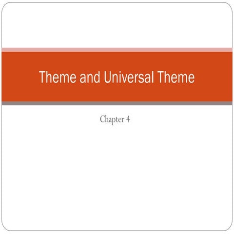 Theme and Universal Theme For High School | PPT