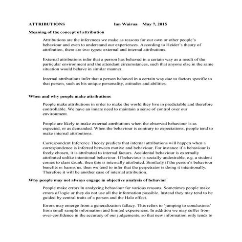 The meaning of attribution