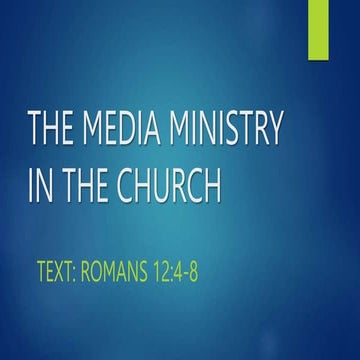 SEMINAR ON THE MEDIA MINISTRY IN THE CHURCH.pptx