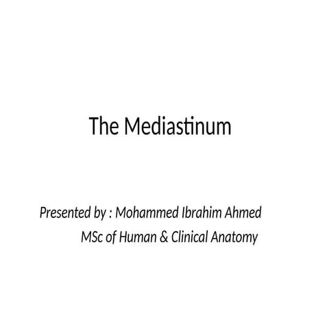 Mediastium anatomy | PPTX