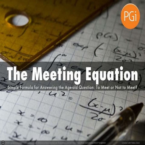 The Meeting Equation