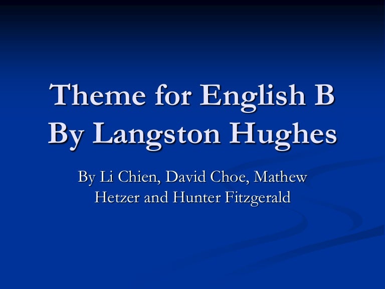 Theme for english b