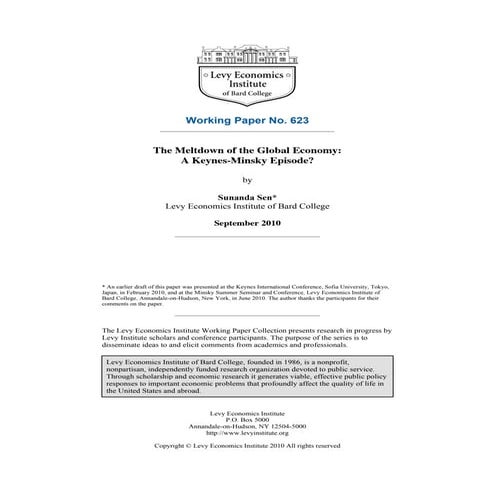 ! The meltdown of the global economy   a keynes-minsky moment