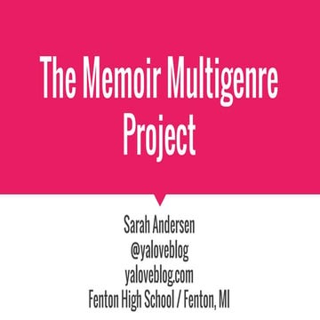 The Memoir Multigenre Project