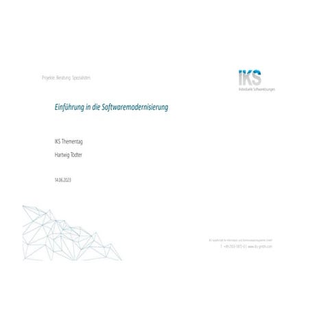 Thementag 2023 03 Einführung in die Softwaremodernisierung.pdf
