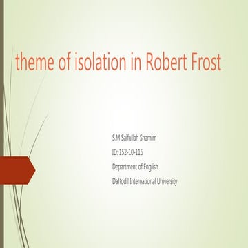 Theme of isolation