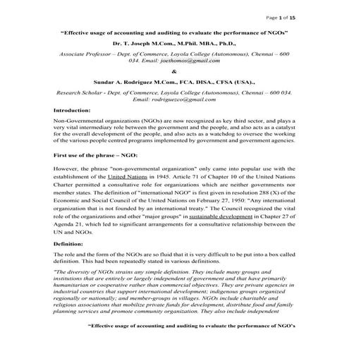 Performance of NGO_effective usage of accounting and auditing in evaluation o...