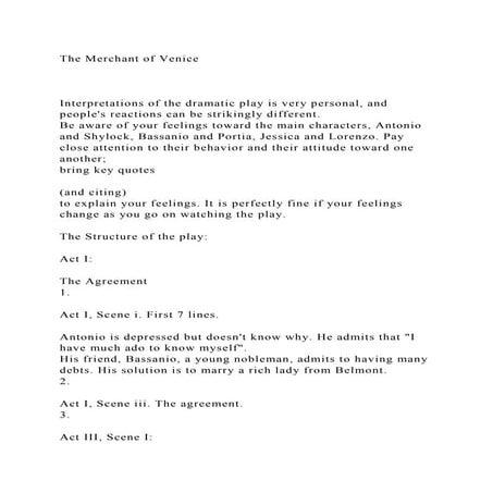 The Merchant of Venice by William Shakespeare | PPTX