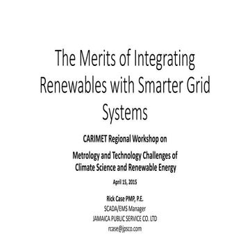 The merits of integrating renewables with smarter grid   carimet