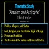 Thematic Study of Absalom and Achitophel - John Dryden
