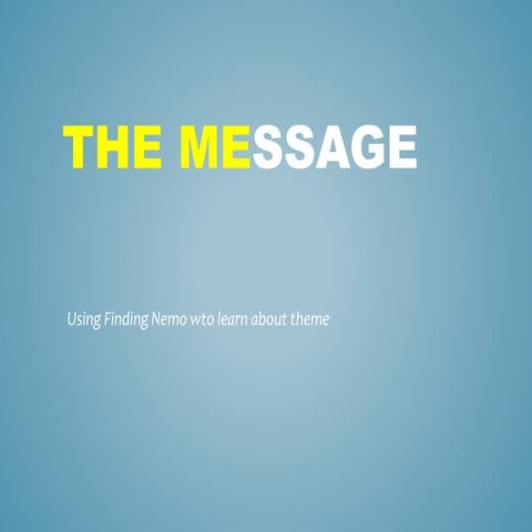 Teaching theme with Finding Nemo