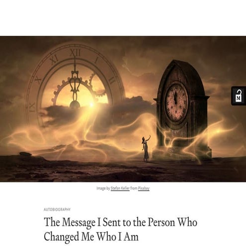 The Message I Sent to the Person Who Changed Me Who I Am