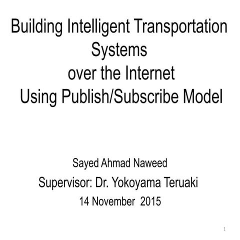 Intelligent Transportation System for Afghanistan