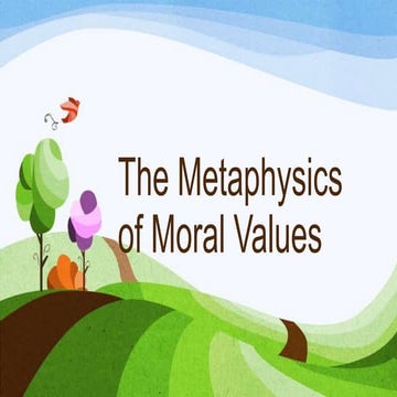 The metaphysics of moral values