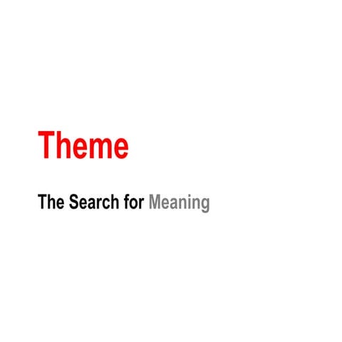 Theme the search_for_meaning_ppt