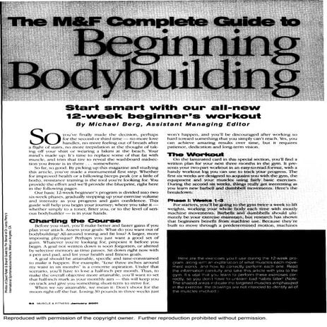 The m&f complete guide to beginning bodybuilding (muscle and fitness) (1)