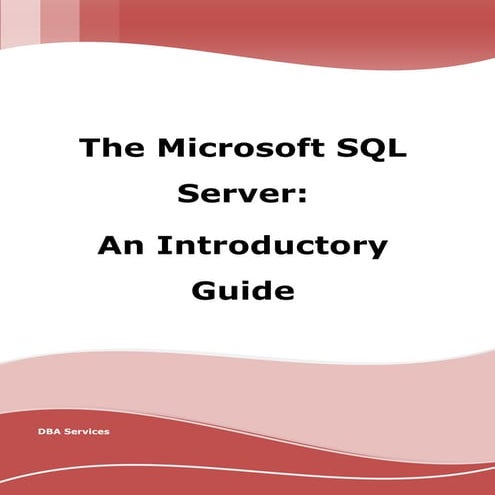 The Microsoft SQL Server: An Introductory Guide | PDF