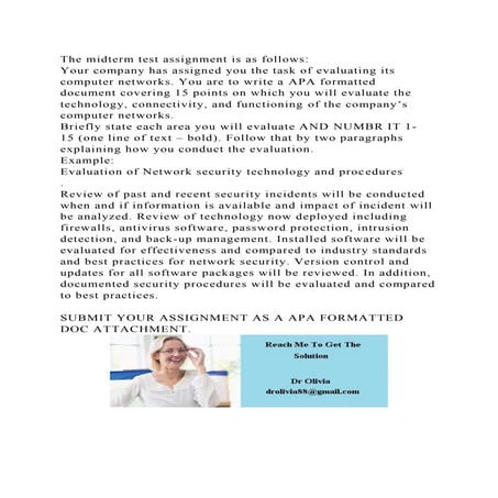 The midterm test assignment is as followsYour company has assigne.docx