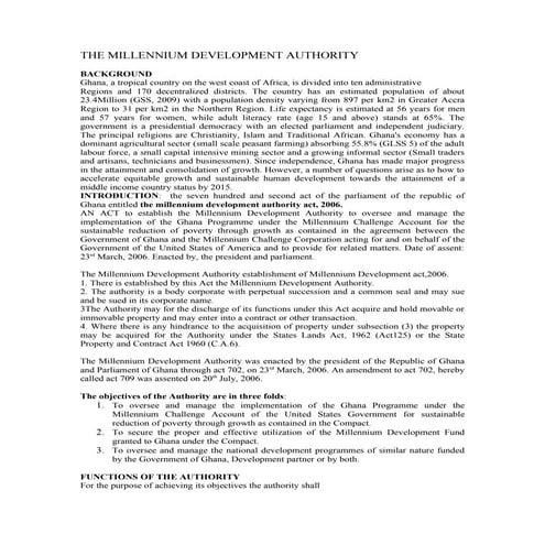 The millennium development authorityt.doc sweety