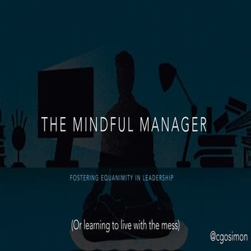 Simon Bennett – The Mindful Manager 
