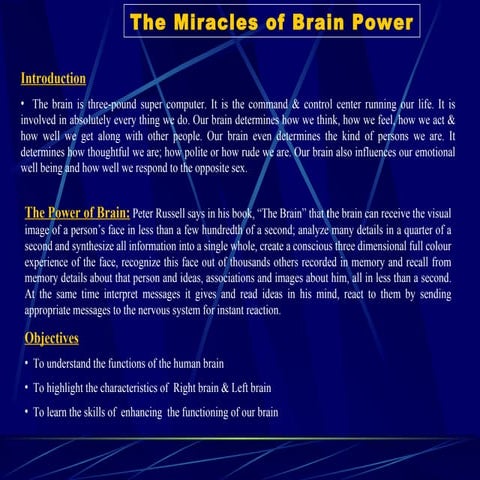 The Miracles Of Brain Power
