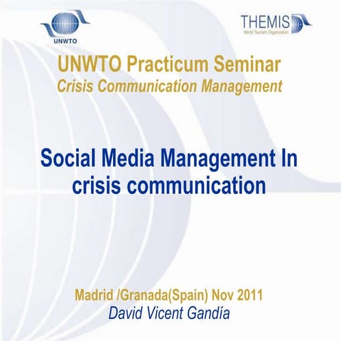 Social Media Management in Crisis Communication