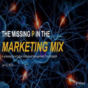 The missing P in the Marketing Mix
