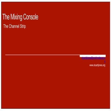 The Mixing Console Channel Strip