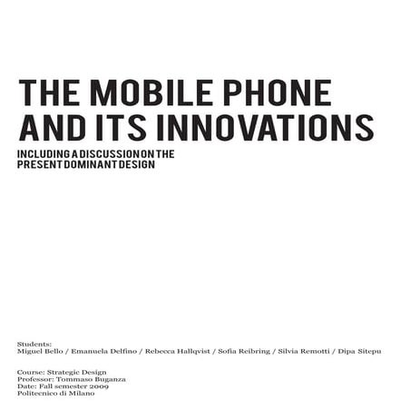 The mobile phone and its innovations | PDF