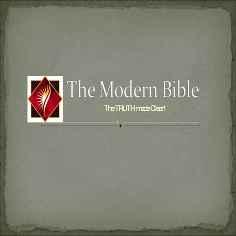The Modern Bible | PPT