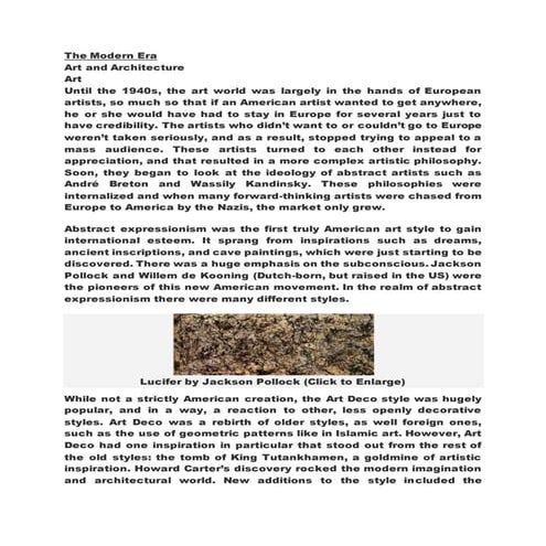 The modern era humanities