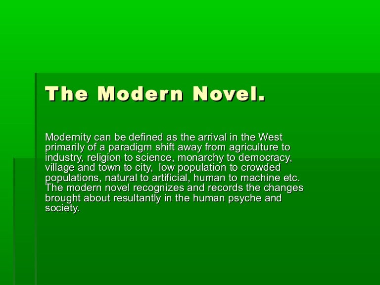 The Modern Novel