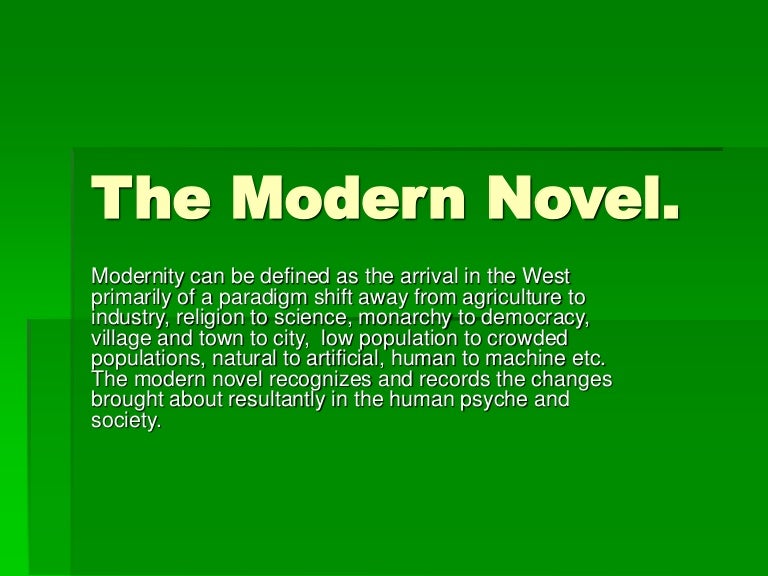 The modern novel