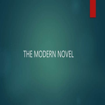 The modern novel