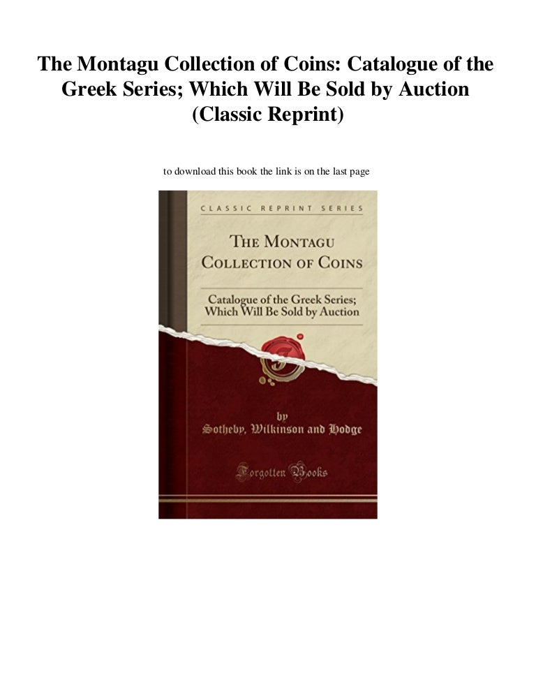 New Pdf The Montagu Collection Of Coins Catalogue Of The Greek Ser