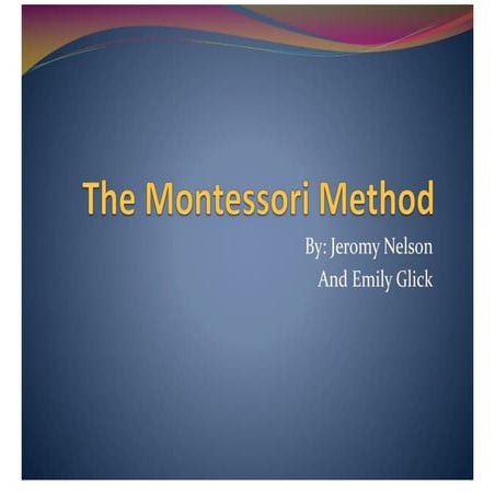 The Montessori Method | PDF