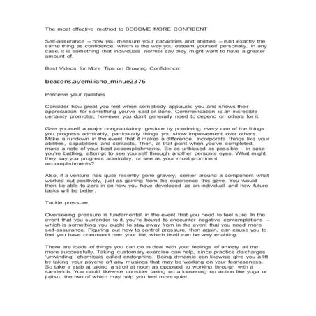 How to become more confident now