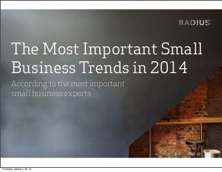 The most important small business trends in 2014